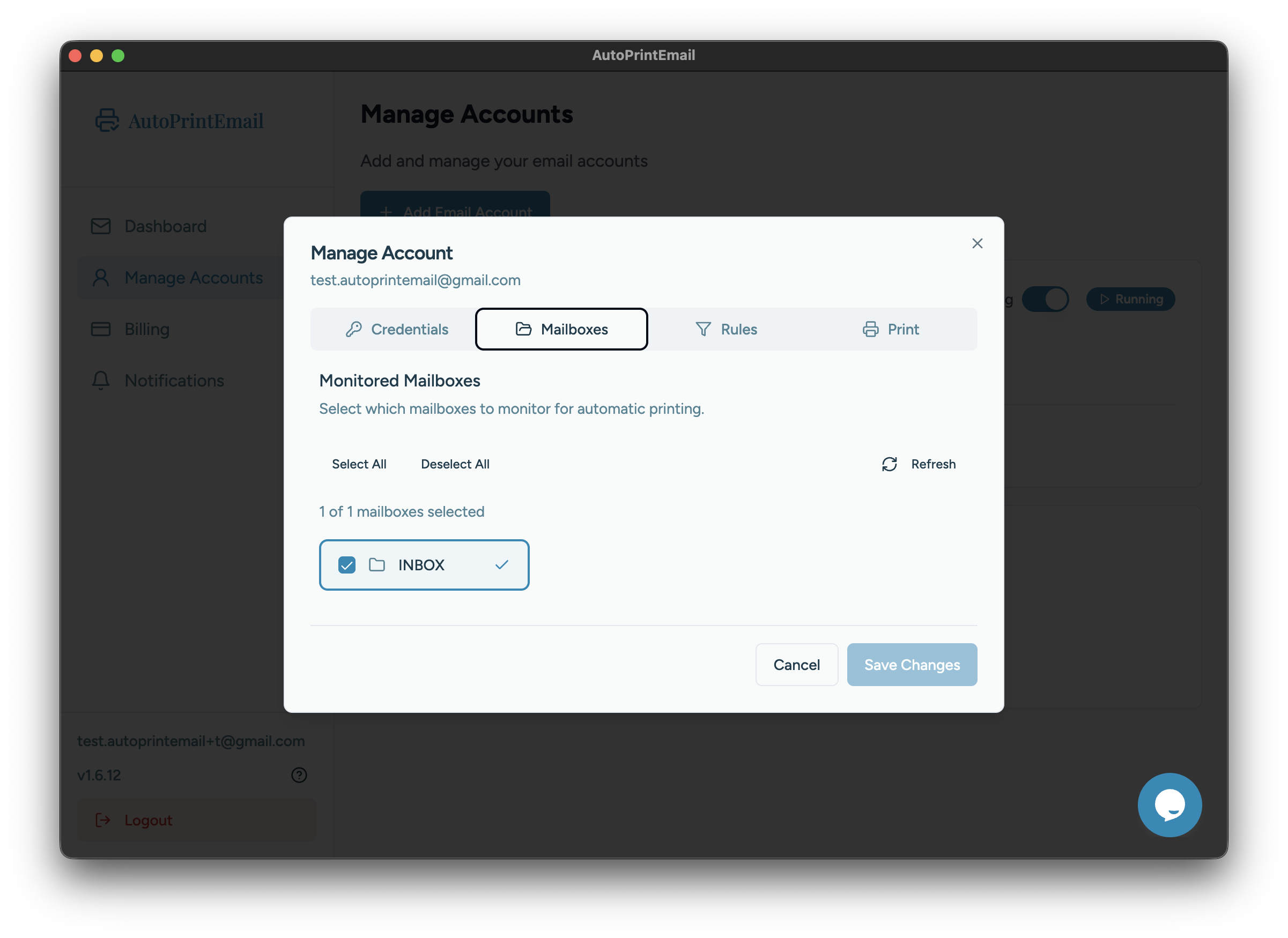 Mailbox configuration